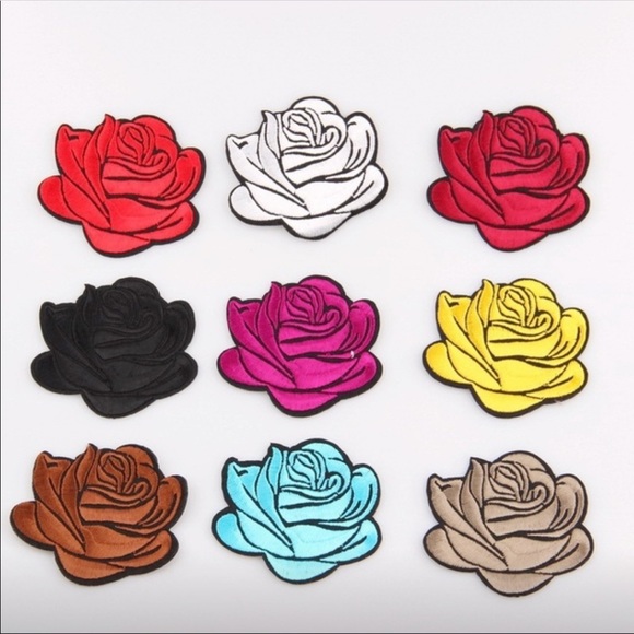 Beige Rose iron-on patches (2pcs) - Picture 3 of 4